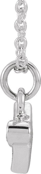 14K Gold Round Natural Diamond Petite Airplane Necklace - White Gold - view 2