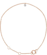 14K Gold Round Natural Diamond Accented Anklet or Bracelet - Rose Gold