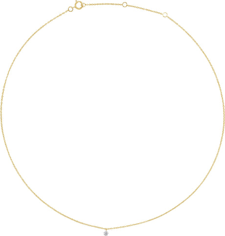 14K Gold Round Natural Diamond Accented Anklet or Bracelet - Yellow Gold