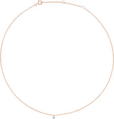 14K Gold Round Natural Diamond Accented Anklet or Bracelet - Rose Gold