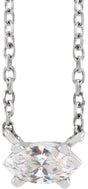 Platinum Marquise Natural Diamond Solitaire Necklace