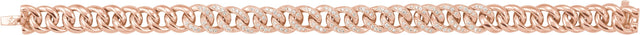 14K Gold Round Natural Diamond Accented Curb Bracelet - Rose Gold - view 2