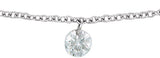 14K Gold Round Natural Diamond Accented Anklet or Bracelet - White Gold - view 3