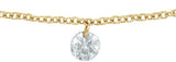 14K Gold Round Natural Diamond Accented Anklet or Bracelet - Yellow Gold - view 3