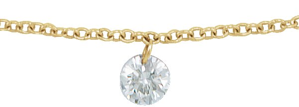 14K Gold Round Natural Diamond Accented Anklet or Bracelet - Yellow Gold - view 3