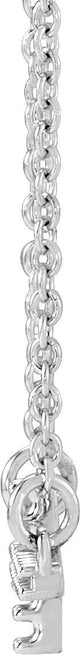 14K Gold Round Lab-Grown Diamond Sideways Cross Necklace - White Gold - view 2