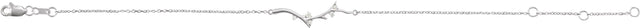 14K Gold Round Natural Diamond Branch Bar Bracelet - White Gold - view 2