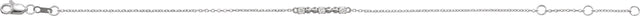 14K Gold Round Natural Diamond Beaded Bar Bracelet - White Gold - view 2