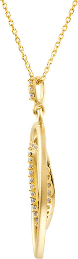 14K Gold Open Silhouette Necklace or Pendant - view 2
