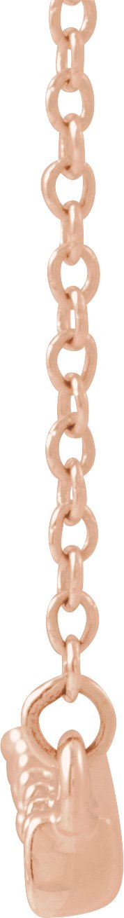 14K Gold Round Lab-Grown Diamond Accented Bar Necklace - Rose Gold - view 2