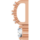 14K Gold Round Natural Diamond Accented Pendant – up to 0.01 CTW - Rose Gold - view 3