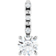 Platinum Round Natural Diamond Accented Pendant – up to 0.01 CTW