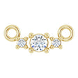 14K Gold Round Lab-Grown Diamond Accented Necklace - Yellow Gold