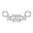 Platinum Round Lab-Grown Diamond Accented Necklace