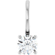 Platinum Round Natural Diamond Solitaire Pendant