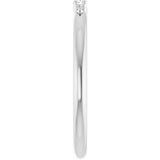 Platinum Round Natural Diamond Graduated Stackable Ring - view 4