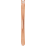 14K Gold Round Natural Diamond Graduated Stackable Ring - Rose Gold - view 4