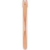 14K Gold Round Natural Diamond Graduated Stackable Ring - Rose Gold - view 5
