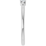 14K Gold Round Natural Diamond Cross Promise Ring - White Gold - view 4