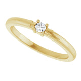 14K Gold Round Natural Diamond Cross Promise Ring - Yellow Gold - view 5