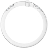 Platinum Round Natural Diamond Stackable Sideways Cross Ring - view 2