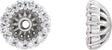 Platinum Natural Diamond Halo-Style Earring Jackets III