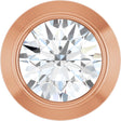 14K Gold Natural Diamond Round Bezel-Set Slide Pendant - Rose Gold