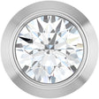 Platinum Natural Diamond Round Bezel-Set Slide Pendant