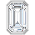 Platinum Emerald Natural Diamond Solitaire Slide Pendant