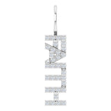 Platinum Round Natural Diamond Faith Pendant
