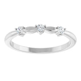 Platinum Round Natural Diamond Stackable Rose-Cut Ring - view 3