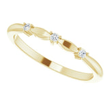 14K Gold Round Natural Diamond Stackable Rose-Cut Ring - Yellow Gold - view 5