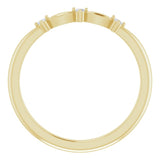 14K Gold Round Natural Diamond Stackable Rose-Cut Ring - Yellow Gold - view 2