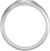 Men's 14K Gold Natural Diamond Round Signet Ring – 06 CTW - White Gold - view 5