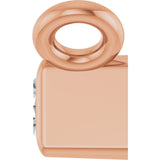 14K Gold Straight Baguette Lab-Grown Diamond Solitaire Channel-Set Necklace - Rose Gold - view 2