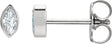 Platinum Natural Diamond Marquise Bezel-Set Stud Earrings