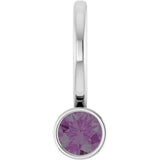 Platinum Round Lab-Grown Alexandrite Bezel-Set Solitaire Pendant