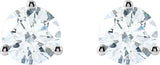 14K Gold Lab-Grown Diamond Round 3-Prong Cocktail-Style Stud Earrings – 2.5-7.5mm Stones - White Gold - view 2
