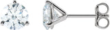 14K Gold Lab-Grown Diamond Round 3-Prong Cocktail-Style Stud Earrings – 2.5-7.5mm Stones - White Gold