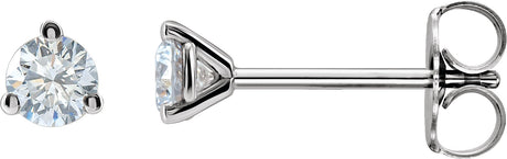 14K Gold Lab-Grown Diamond Round 3-Prong Cocktail-Style Stud Earrings – 2.5-7.5mm Stones - White Gold