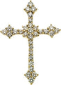 Platinum Round Natural Diamond Cross Pendant – 3/4 CTW
