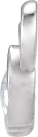 Platinum Round Natural Diamond Rose-Cut Three-Stone Necklace - view 2