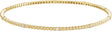 14K Gold Round Natural Diamond Accented Beaded Bangle Bracelet - Yellow Gold