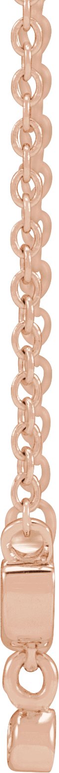 14K Gold Round Natural Diamond Accented Mama Necklace - Rose Gold - view 2