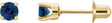 14K Gold Natural Blue Sapphire Round 4-Prong Stud Earrings