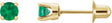 14K Gold Natural Emerald Round 4-Prong Stud Earrings