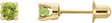14K Gold Natural Peridot Round 4-Prong Stud Earrings