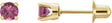 14K Gold Natural Pink Tourmaline Round 4-Prong Stud Earrings