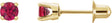 14K Gold Natural Ruby Round 4-Prong Stud Earrings
