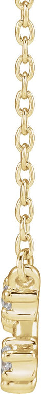 14K Gold Round Natural Diamond Constellation Zodiac Necklace - Yellow Gold - view 2